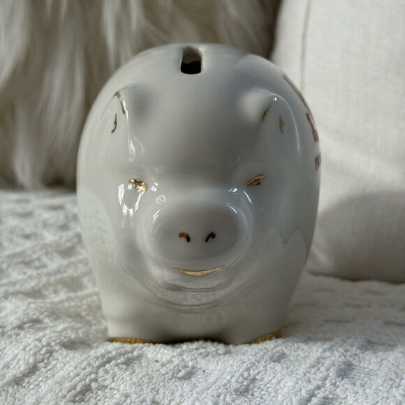 Vintage Princeton University Ivy League Alumni Piggy Bank Gold Detail - Picture 6 of 10